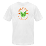 "Little Green Kitty" - FAR OUT Unisex Jersey T-Shirt - white
