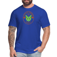"Little Green Kitty" - FAR OUT Unisex Jersey T-Shirt - royal blue