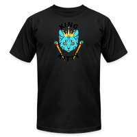 "King Kitty Blue" - FAR OUT Unisex Jersey T-Shirt - black