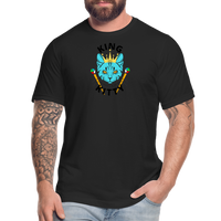 "King Kitty Blue" - FAR OUT Unisex Jersey T-Shirt - black