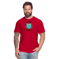 "King Kitty Blue" - FAR OUT Unisex Jersey T-Shirt - red