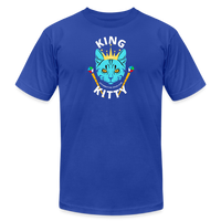 "King Kitty Blue" - FAR OUT Unisex Jersey T-Shirt - royal blue