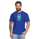 "King Kitty Blue" - FAR OUT Unisex Jersey T-Shirt - royal blue