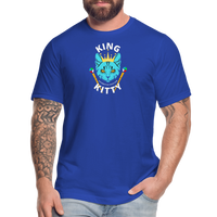 "King Kitty Blue" - FAR OUT Unisex Jersey T-Shirt - royal blue