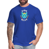 "King Kitty Blue" - FAR OUT Unisex Jersey T-Shirt - royal blue