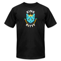 "King Kitty Blue" - FAR OUT Unisex Jersey T-Shirt - black