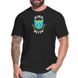 "King Kitty Blue" - FAR OUT Unisex Jersey T-Shirt - black