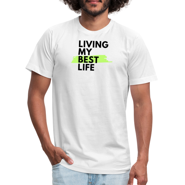 "Living My Best Life", Green - Other Fun Tees, Unisex Jersey - white