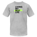 "Living My Best Life", Green - Other Fun Tees, Unisex Jersey - heather gray