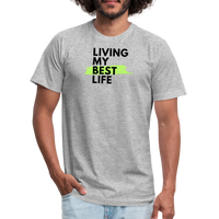 "Living My Best Life", Green - Other Fun Tees, Unisex Jersey - heather gray