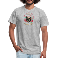 "Lucky Black Cat Clear" - FAR OUT Unisex Jersey T-Shirt - heather gray