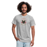 "Lucky Black Cat Clear" - FAR OUT Unisex Jersey T-Shirt - heather gray