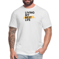 "Living My Best Life", Orange - Other Fun Tees, Unisex Jersey - white