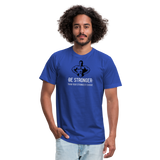 "Mr. Universe" - Be Stronger, Unisex Jersey T-Shirt - royal blue