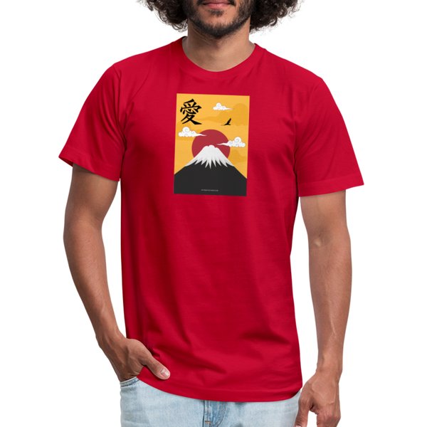 "Mt Fuji" - Other Fun Tees, Unisex Jersey T-Shirt - red