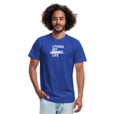 "My Best Life in Lavender" - Other Fun Tees, Unisex Jersey T-Shirt - royal blue