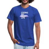 "My Best Life in Lavender" - Other Fun Tees, Unisex Jersey T-Shirt - royal blue