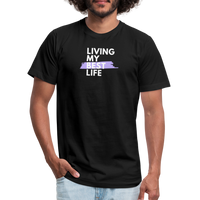 "My Best Life in Lavender" - Other Fun Tees, Unisex Jersey T-Shirt - black