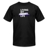 "My Best Life in Lavender" - Other Fun Tees, Unisex Jersey T-Shirt - black