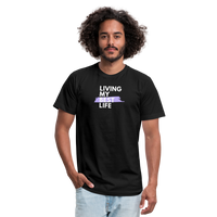 "My Best Life in Lavender" - Other Fun Tees, Unisex Jersey T-Shirt - black