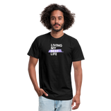 "My Best Life in Lavender" - Other Fun Tees, Unisex Jersey T-Shirt - black