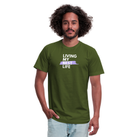 "My Best Life in Lavender" - Other Fun Tees, Unisex Jersey T-Shirt - olive