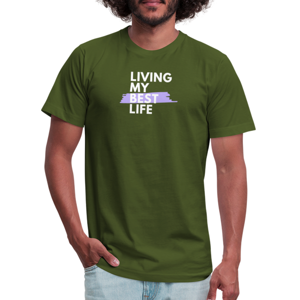 "My Best Life in Lavender" - Other Fun Tees, Unisex Jersey T-Shirt - olive