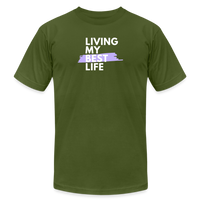 "My Best Life in Lavender" - Other Fun Tees, Unisex Jersey T-Shirt - olive