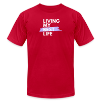 "My Best Life in Lavender" - Other Fun Tees, Unisex Jersey T-Shirt - red