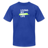 "My Best Life in Lime" - Other Fun Tees, Unisex Jersey T-Shirt - royal blue