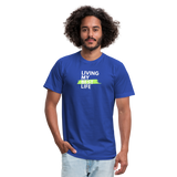 "My Best Life in Lime" - Other Fun Tees, Unisex Jersey T-Shirt - royal blue