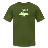 "My Best Life in Lime" - Other Fun Tees, Unisex Jersey T-Shirt - olive