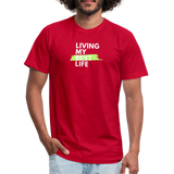 "My Best Life in Lime" - Other Fun Tees, Unisex Jersey T-Shirt - red