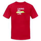 "My Best Life in Lime" - Other Fun Tees, Unisex Jersey T-Shirt - red
