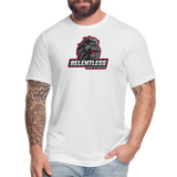 "Relentless Cannot Be Defeated Red Lion" - Unisex Jersey T-Shirt - white