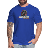 "Relentless Cannot Be Defeated Red Lion" - Unisex Jersey T-Shirt - royal blue