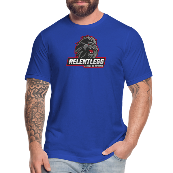 "Relentless Cannot Be Defeated Red Lion" - Unisex Jersey T-Shirt - royal blue
