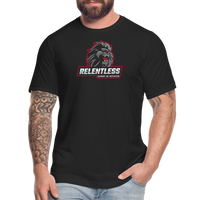 "Relentless Cannot Be Defeated Red Lion" - Unisex Jersey T-Shirt - black