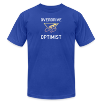 "Overdrive Optimist" - Be Stronger, Unisex Jersey T-Shirt - royal blue