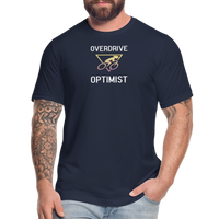 "Overdrive Optimist" - Be Stronger, Unisex Jersey T-Shirt - navy