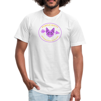 "Purple Kitty" - FAR OUT Unisex Jersey T-Shirt - white