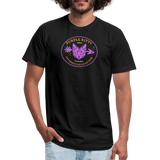 "Purple Kitty" - FAR OUT Unisex Jersey T-Shirt - black