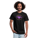 "Purple Kitty" - FAR OUT Unisex Jersey T-Shirt - black