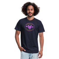 "Purple Kitty" - FAR OUT Unisex Jersey T-Shirt - navy