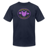 "Purple Kitty" - FAR OUT Unisex Jersey T-Shirt - navy
