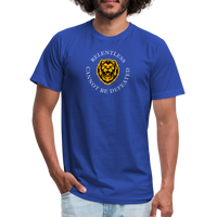 "Relentless Cannot Be Defeated Around the Lion" - Unisex Jersey T-Shirt - royal blue