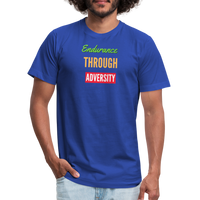 "Endurance Through Adversity" - Unisex Jersey T-Shirt - royal blue