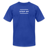 "Step Up Parallel" - Be Stronger, Unisex Jersey T-Shirt - royal blue
