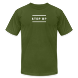 "Step Up Parallel" - Be Stronger, Unisex Jersey T-Shirt - olive