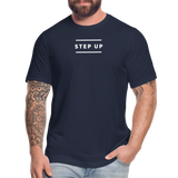 "Step Up Parallel" - Be Stronger, Unisex Jersey T-Shirt - navy